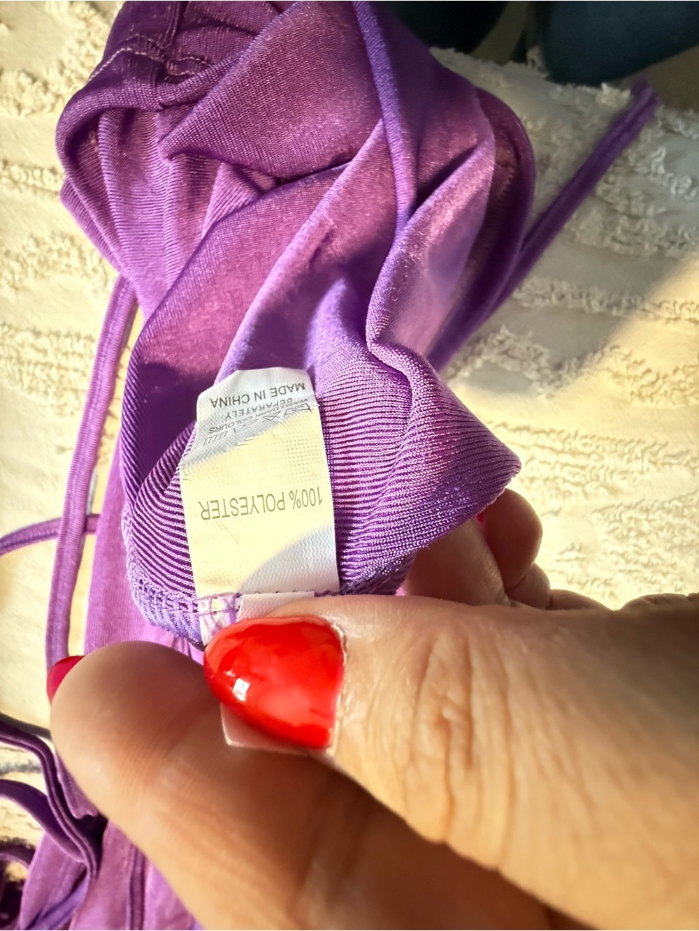 Purple Slip Maxi Dress with Spaghetti Straps - Picture 7 of 9